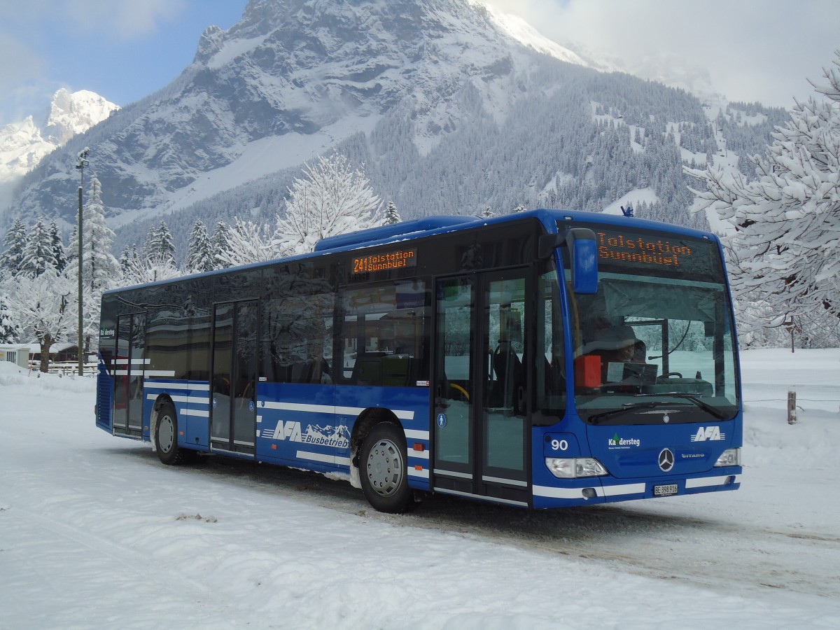 (131'688) - AFA Adelboden - Nr. 90/BE 398'916 - Mercedes am 26. Dezember 2010 beim Bahnhof Kandersteg