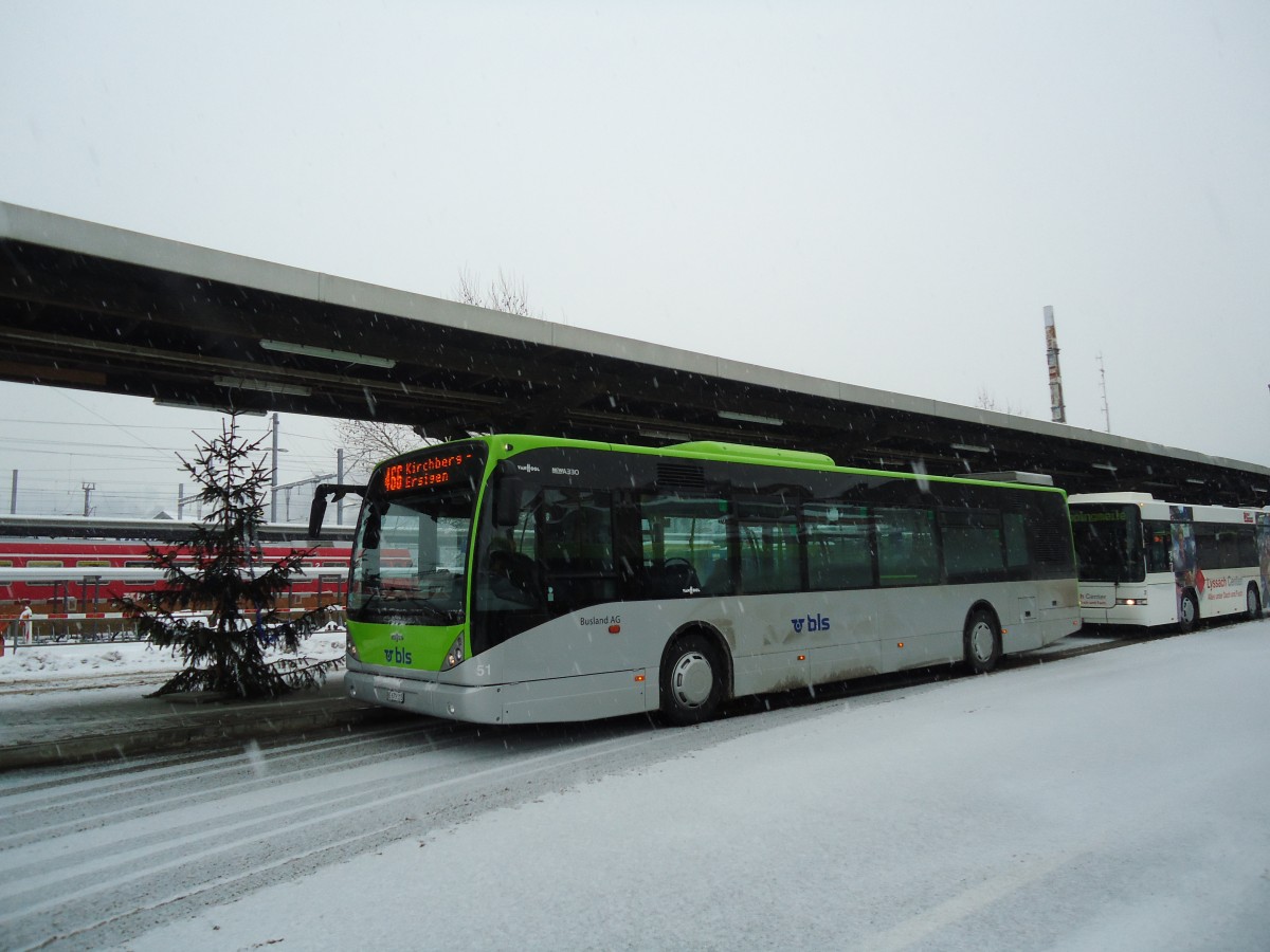 (131'721) - Busland, Burgdorf - Nr. 679'115 - Van Hool am 28. Dezember 2010 beim Bahnhof Burgdorf