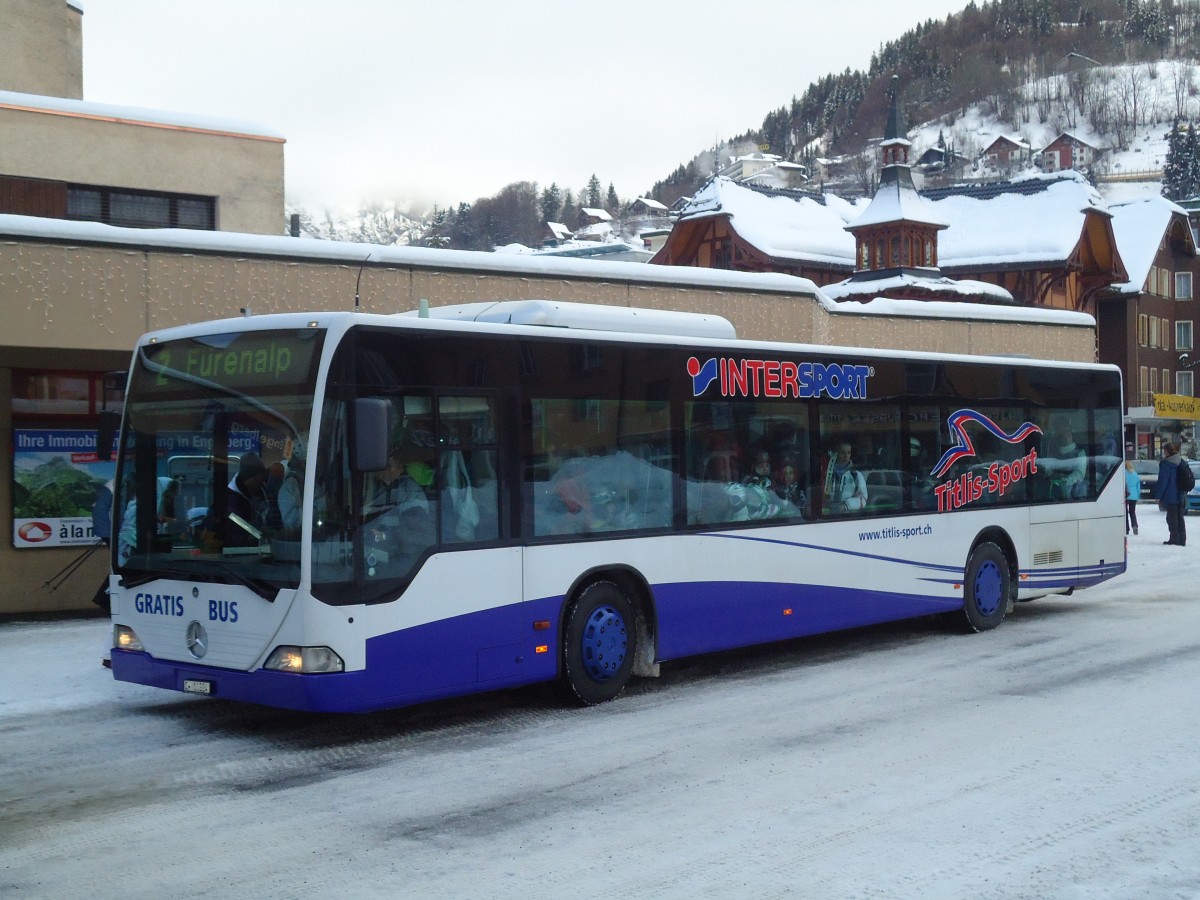 (131'760) - EAB Engelberg - Nr. 6/OW 10'224 - Mercedes (ex TPL Lugano Nr. 11) am 29. Dezember 2010 beim Bahnhof Engelberg