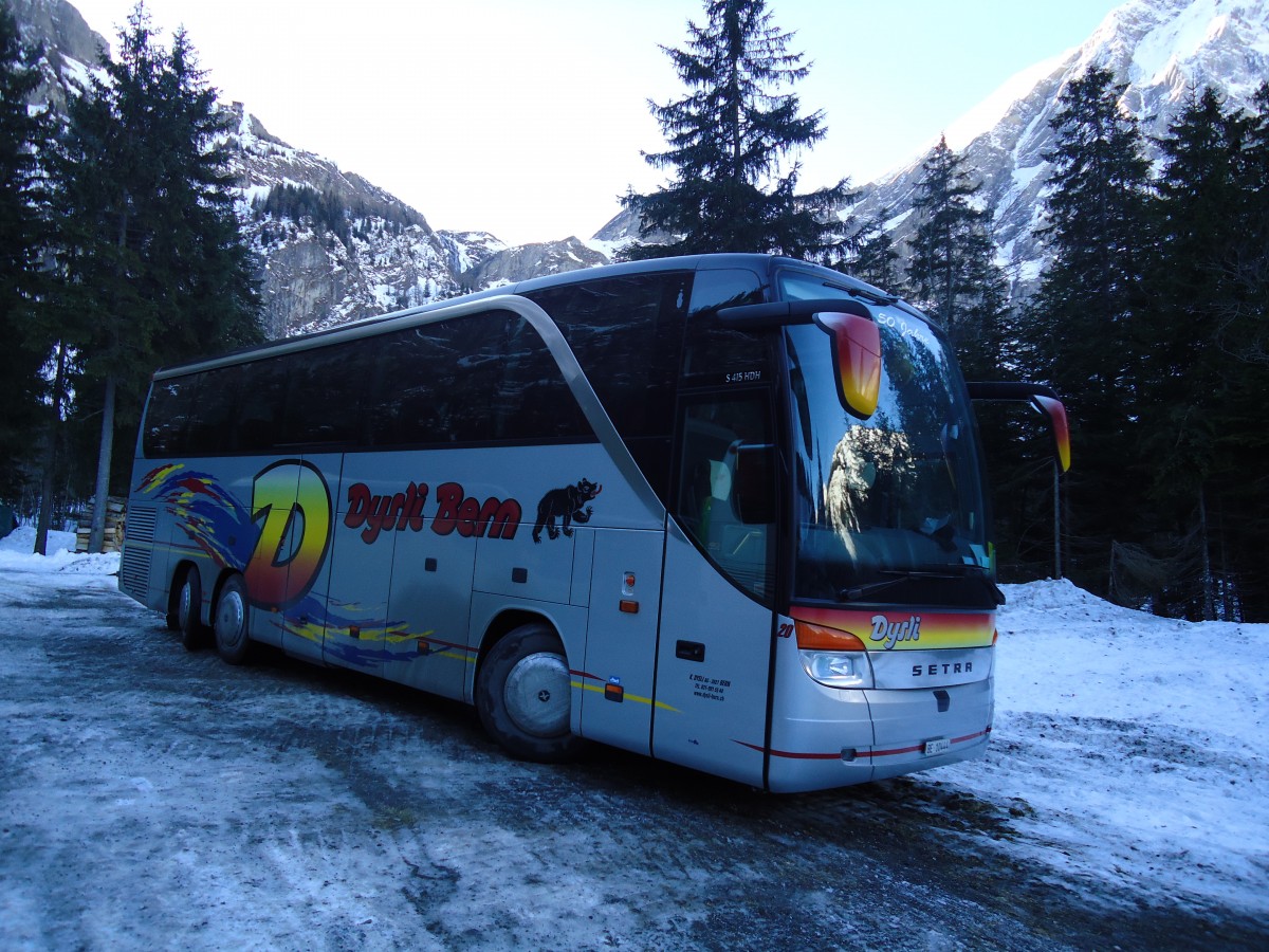 (132'060) - Dysli, Bern - Nr. 20/BE 10'444 - Setra (ex EvoBus, Kloten) am 8. Januar 2011 in Adelboden, Unter dem Birg