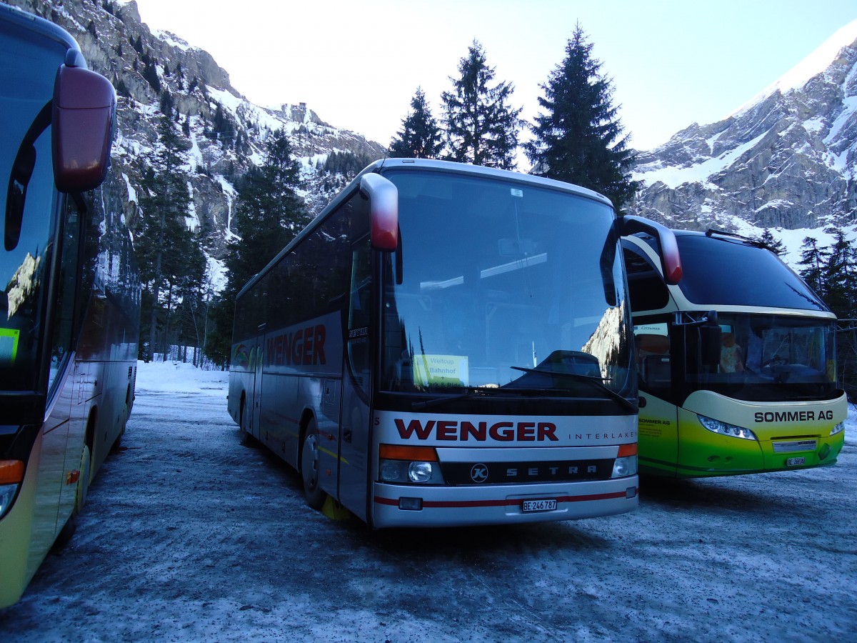 (132'062) - Wenger, Interlaken - Nr. 5/BE 246'787 - Setra am 8. Januar 2011 in Adelboden, Unter dem Birg