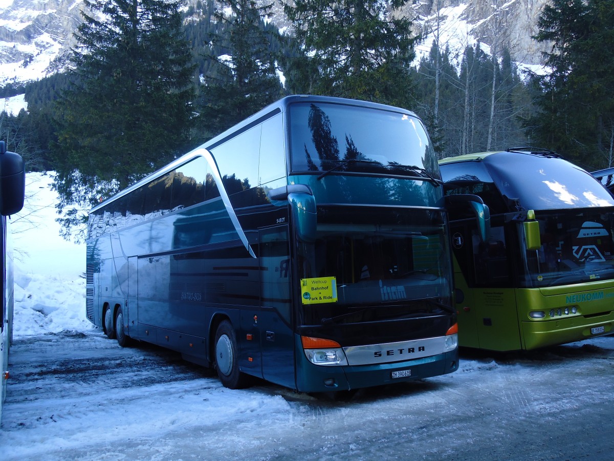 (132'096) - Moser, Flaach - ZH 390'619 - Setra am 8. Januar 2011 in Adelboden, Unter dem Birg