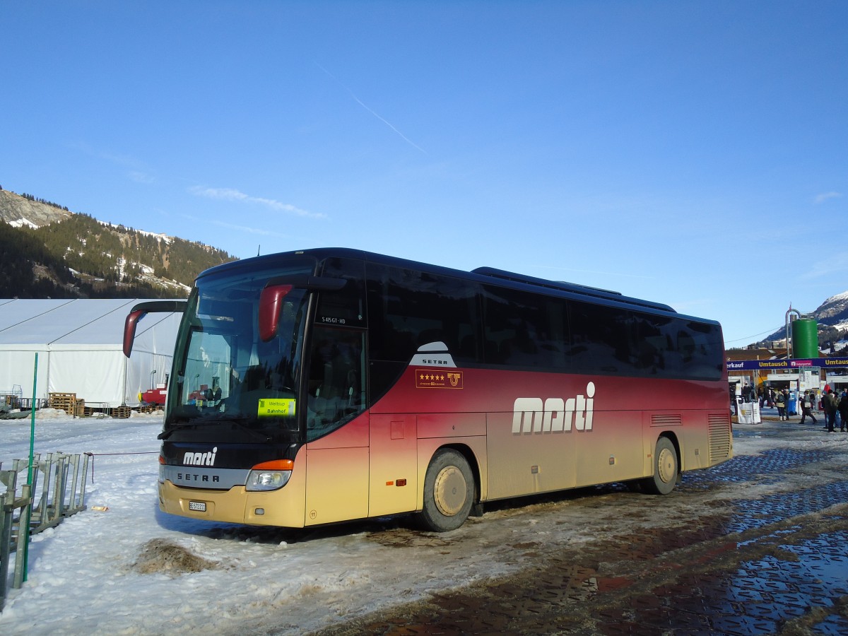 (132'136) - Marti, Kallnach - Nr. 11/BE 572'211 - Setra am 8. Januar 2011 in Adelboden, Weltcup