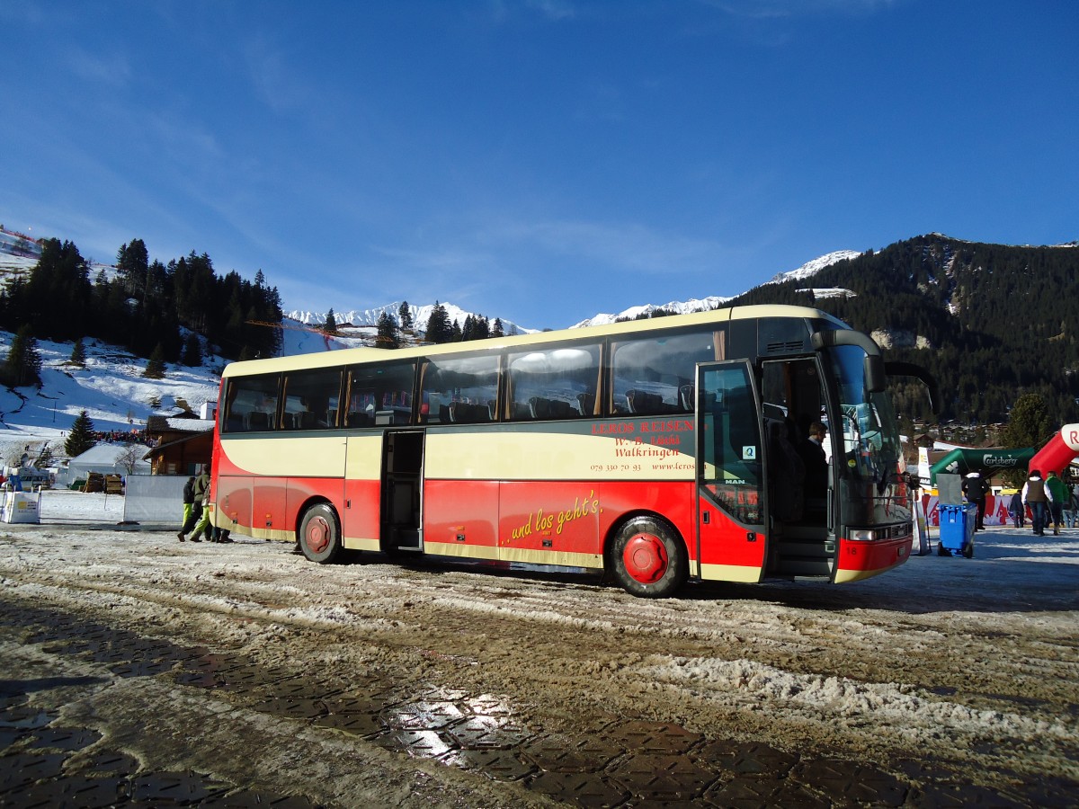 (132'160) - Lthi, Walkringen - Nr. 18/BE 2077 - MAN (ex Dillier, Sarnen Nr. 18) am 8. Januar 2011 in Adelboden, Weltcup