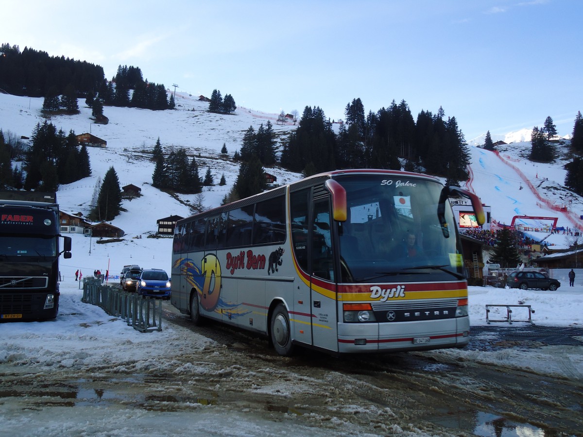 (132'174) - Dysli, Bern - Nr. 25/BE 147'160 - Setra (ex Nvermann, D-Mettmann) am 8. Januar 2011 in Adelboden, Weltcup