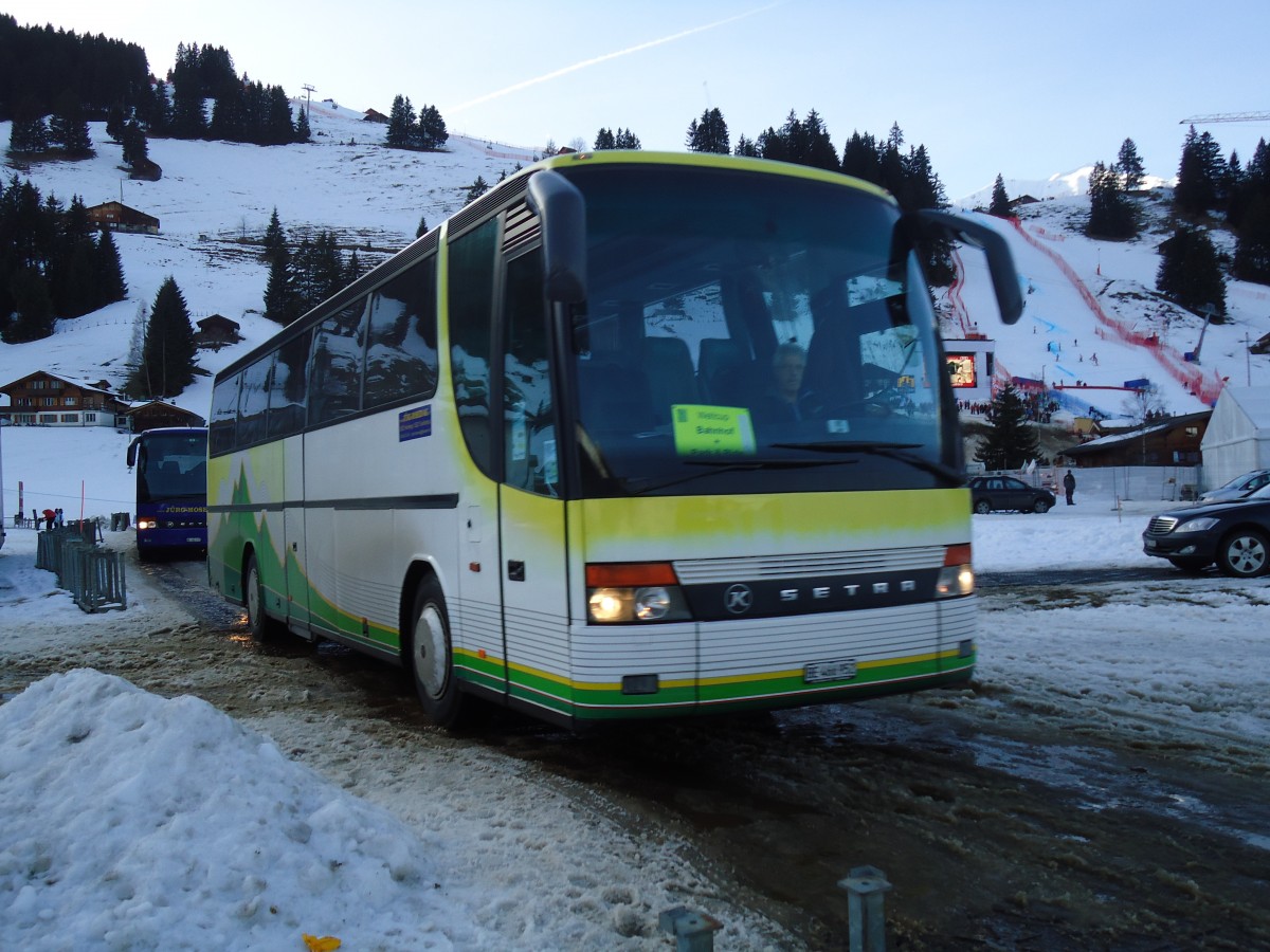 (132'192) - Moser, Teuffenthal - BE 466'952 - Setra (ex STI Thun Nr. 38; ex AvH Heimenschwand Nr. 8) am 8. Januar 2011 in Adelboden, Weltcup