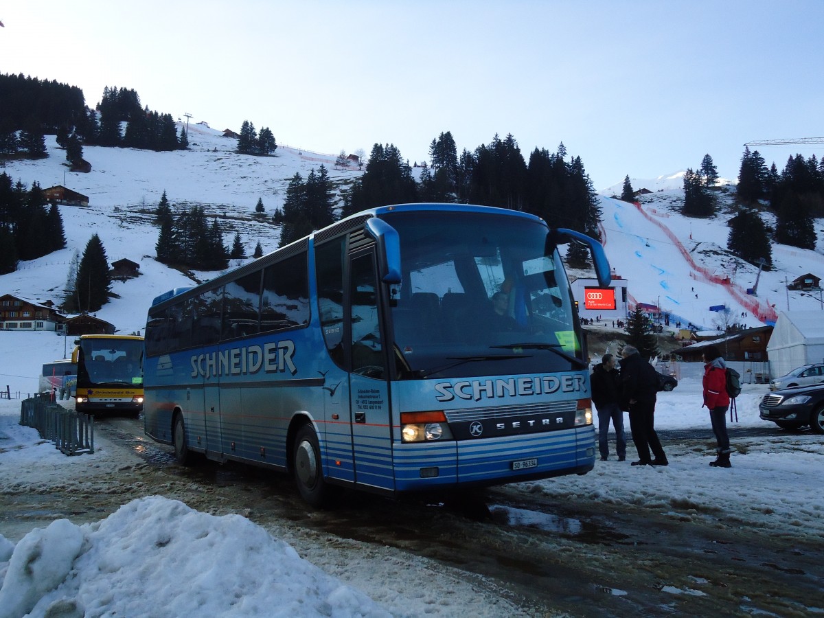 (132'201) - Schneider, Langendorf - SO 96'334 - Setra am 8. Januar 2011 in Adelboden, Weltcup