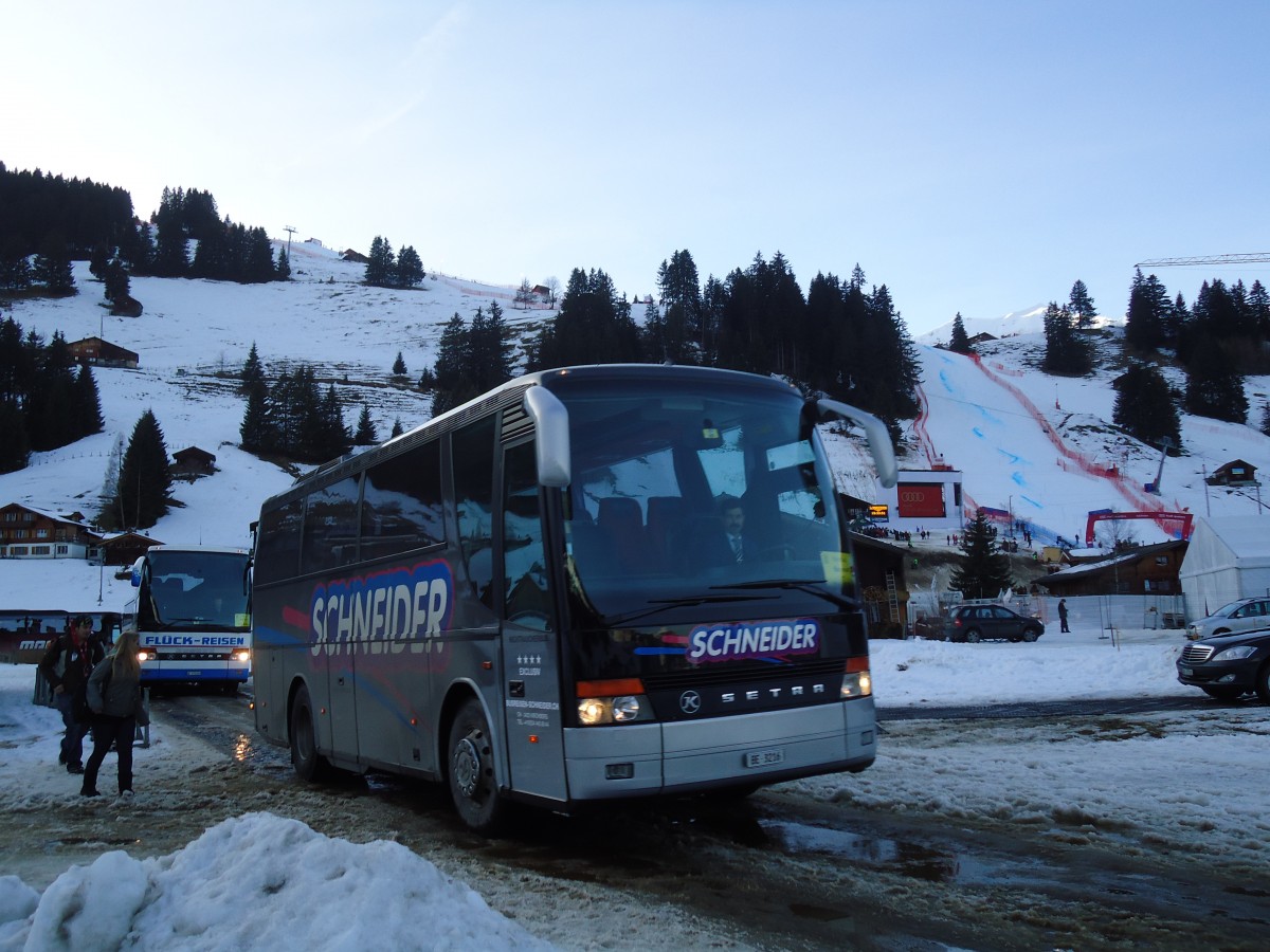 (132'205) - Schneider, Kirchberg - BE 3216 - Setra am 8. Januar 2011 in Adelboden, Weltcup