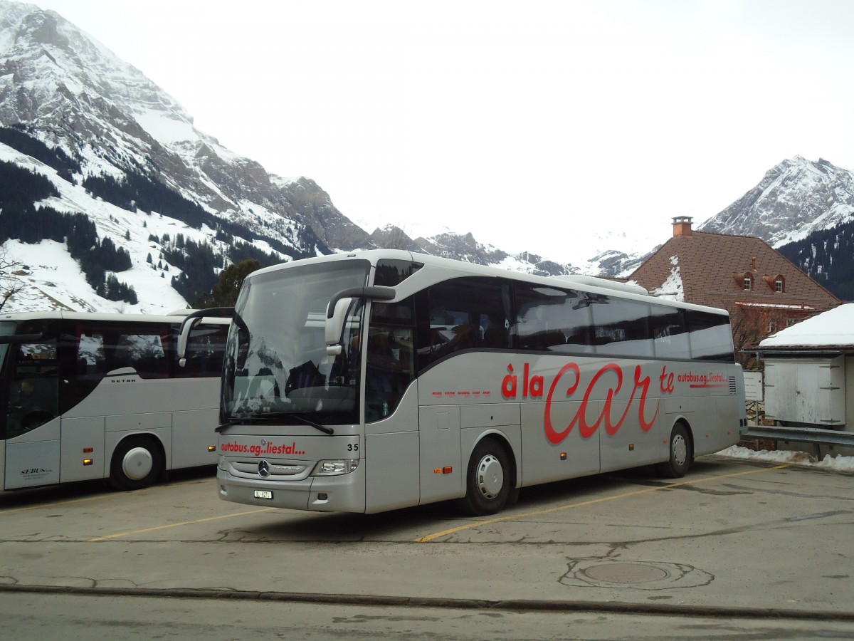 (132'275) - AAGL Liestal - Nr. 35/BL 6271 - Mercedes am 9. Januar 2011 in Adelboden, Landstrasse