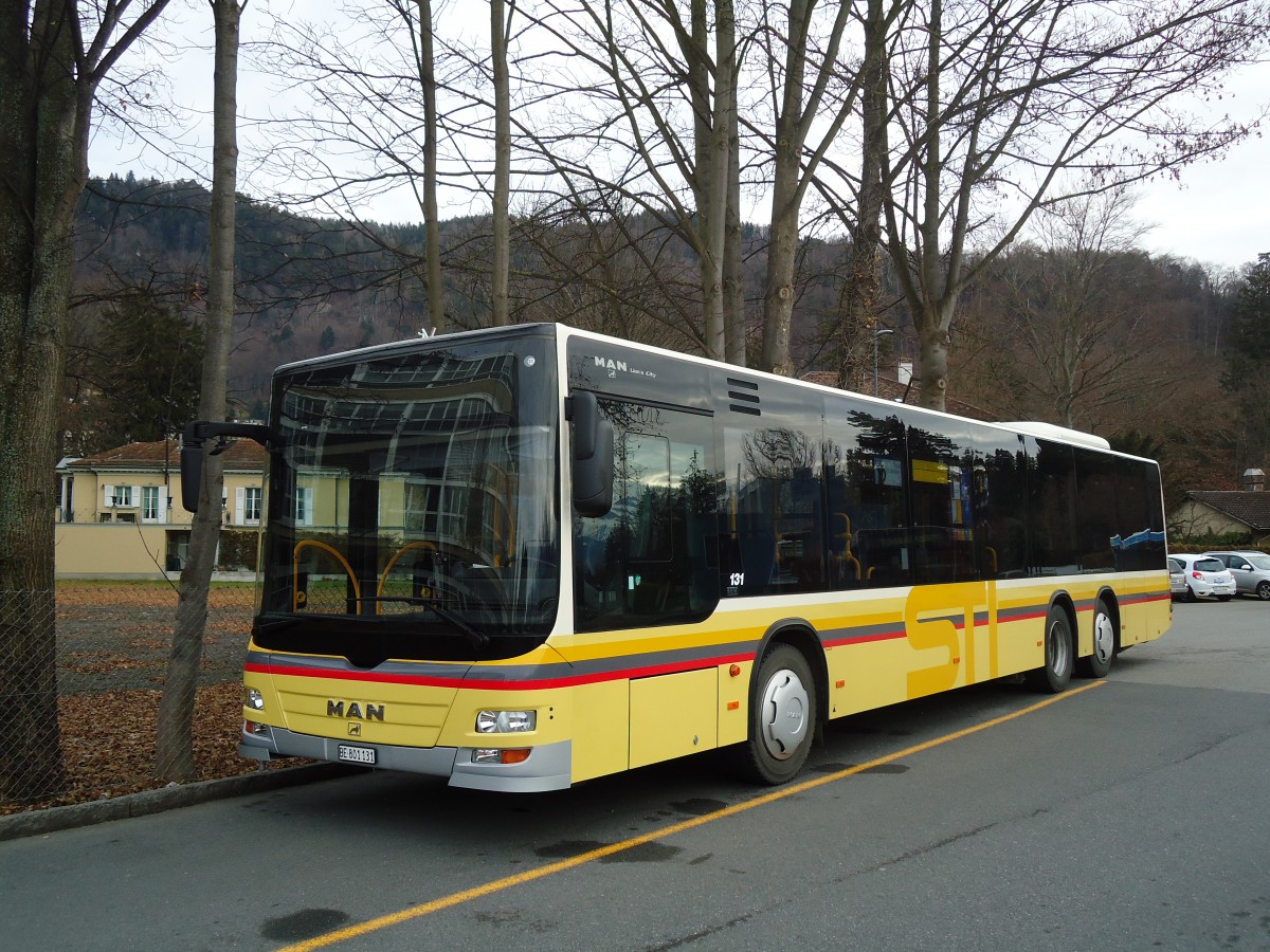 (132'369) - STI Thun - Nr. 131/BE 801'131 - MAN am 18. Januar 2011 bei der Schifflndte Thun