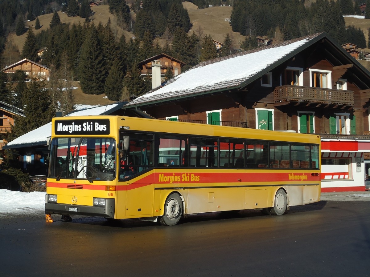 (132'399) - Tlmorgins, Morgins - Nr. 66/VS 301'708 - Mercedes (ex BLT Oberwil Nr. 66) am 22. Januar 2011 in Morgins, Post