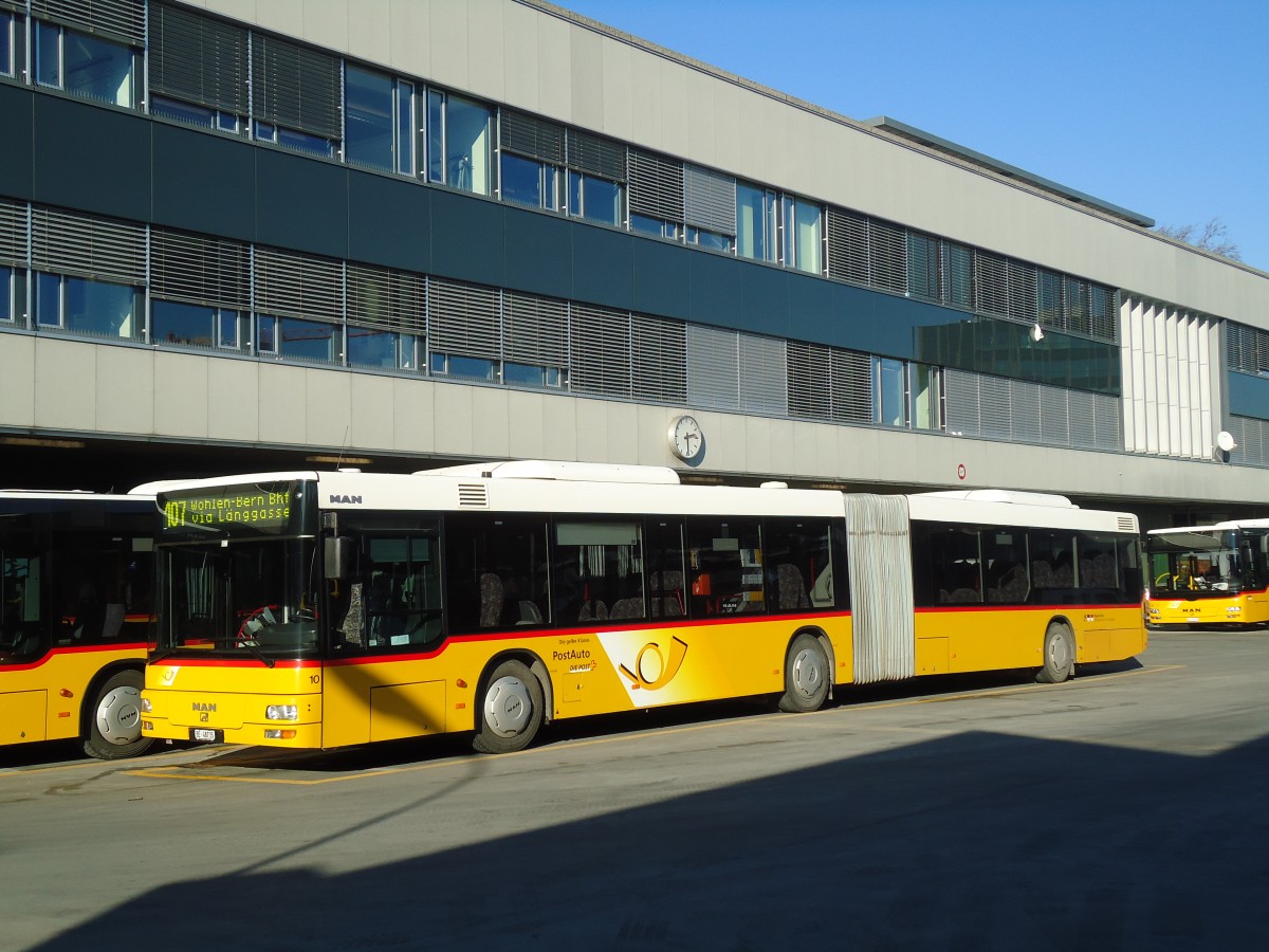 (132'451) - Steiner, Ortschwaben - Nr. 10/BE 48'735 - MAN am 24. Januar 2011 in Bern, Postautostation