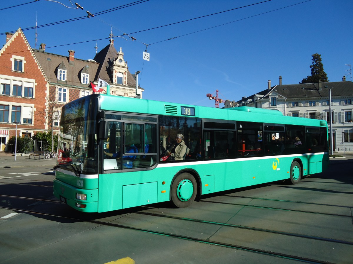 (132'545) - BVB Basel - Nr. 828/BS 2830 - MAN am 7. Februar 2011 in Basel, Wettsteinplatz