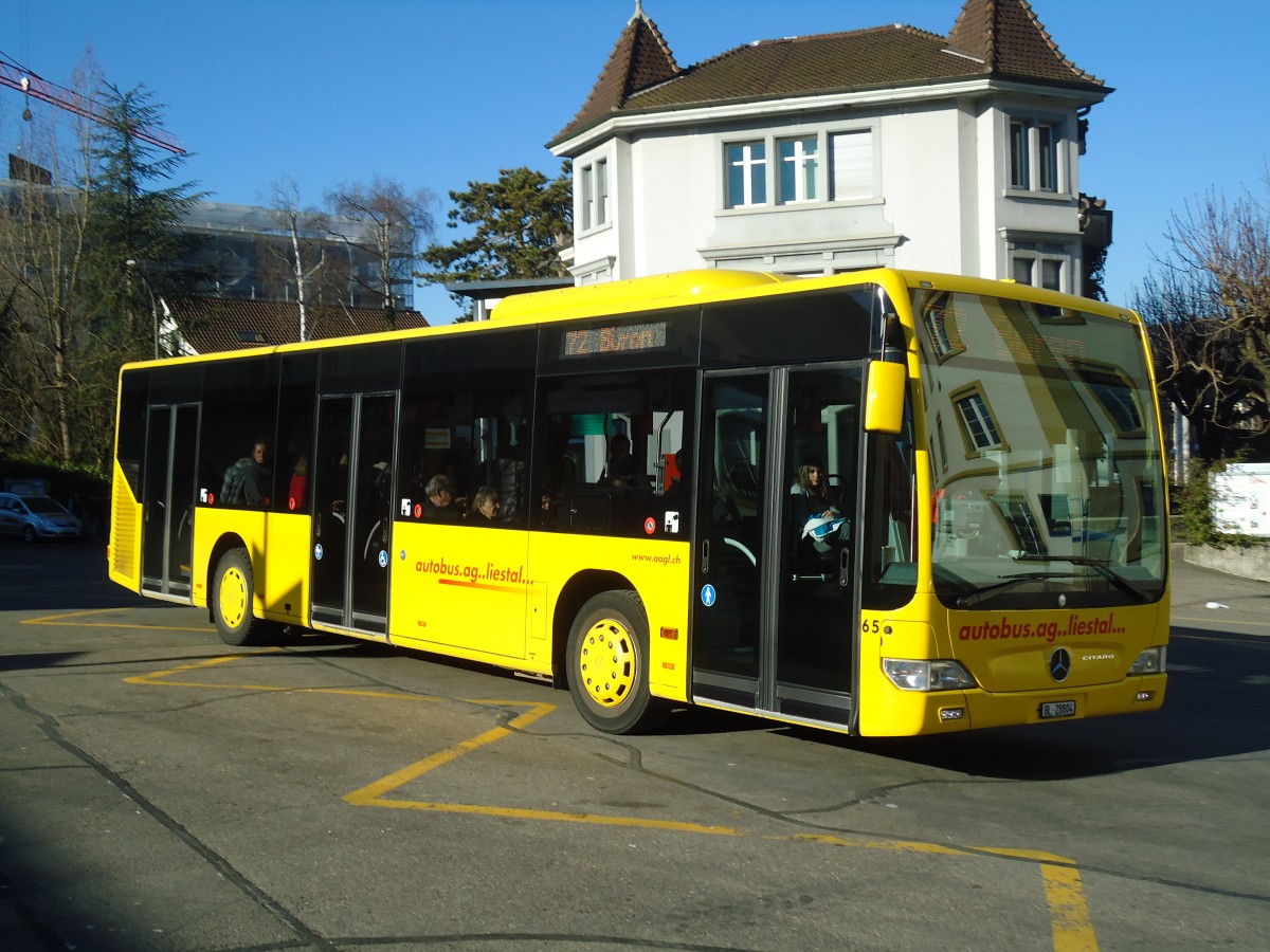 (132'584) - AAGL Liestal - Nr. 65/BL 28'804 - Mercedes am 7. Februar 2011 beim Bahnhof Liestal