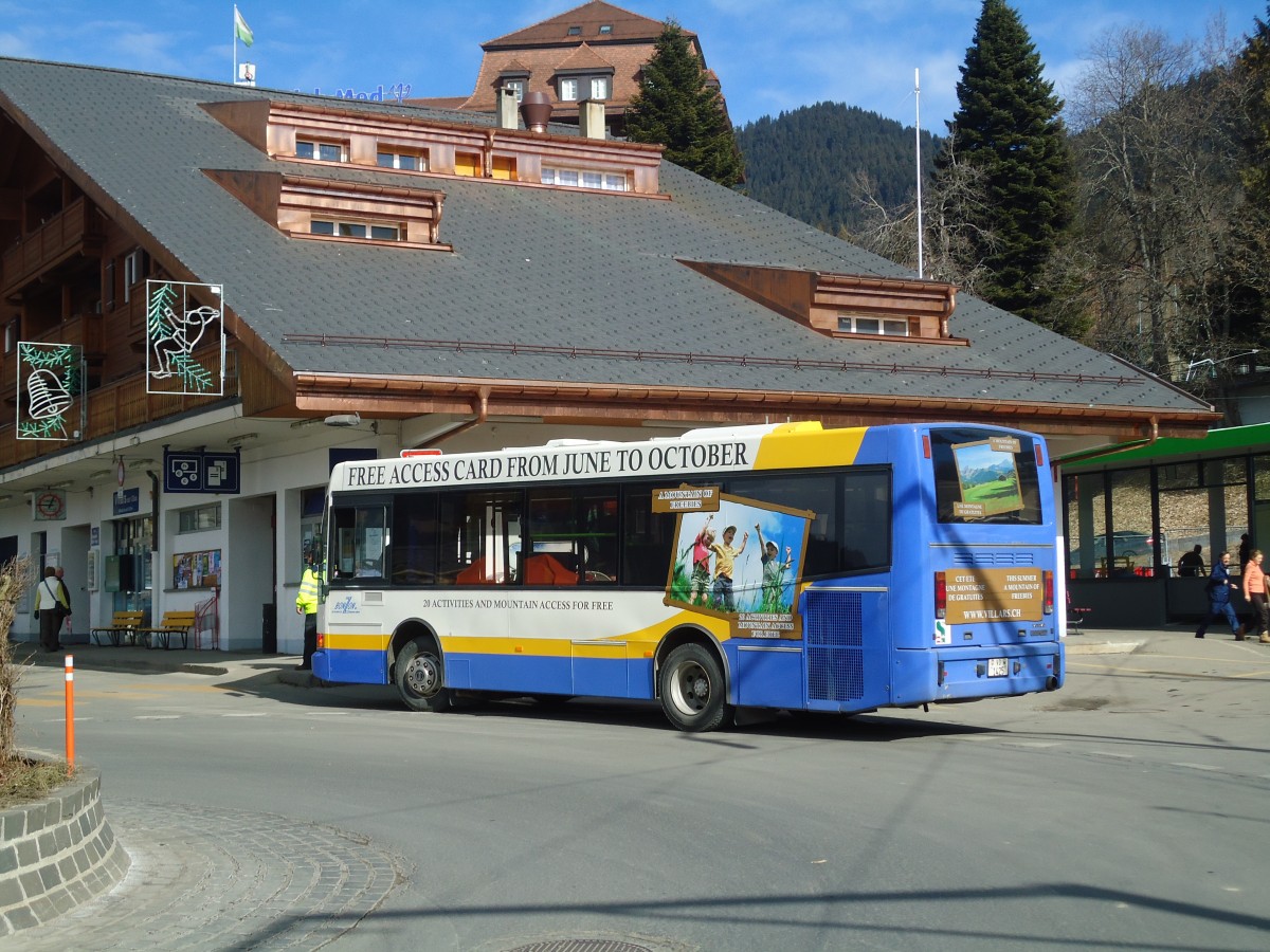 (132'622) - Bonzon, Villars - VD 1425 - Volvo/Berkhof (ex TC La Chaux-de-Fonds Nr. 193) am 19. Februar 2011 beim Bahnhof Villars-sur-Ollon