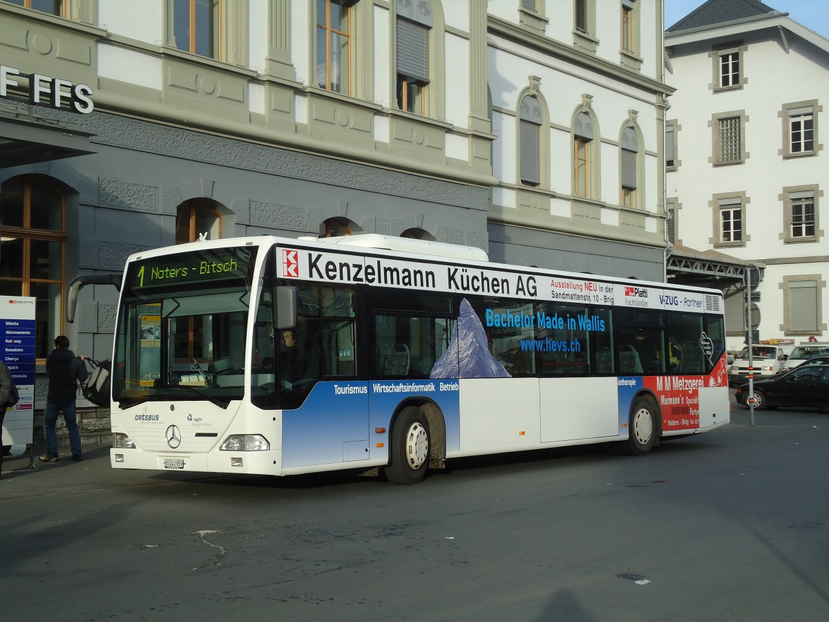 (132'640) - PostAuto Wallis - VS 241'959 - Mercedes am 19. Februar 2011 beim Bahnhof Brig