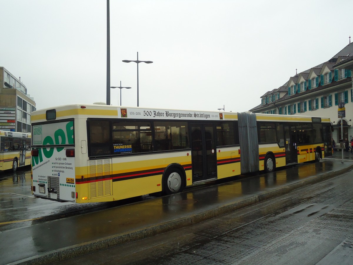 (132'641) - STI Thun - Nr. 72/BE 397'172 - MAN am 20. Februar 2011 beim Bahnhof Thun