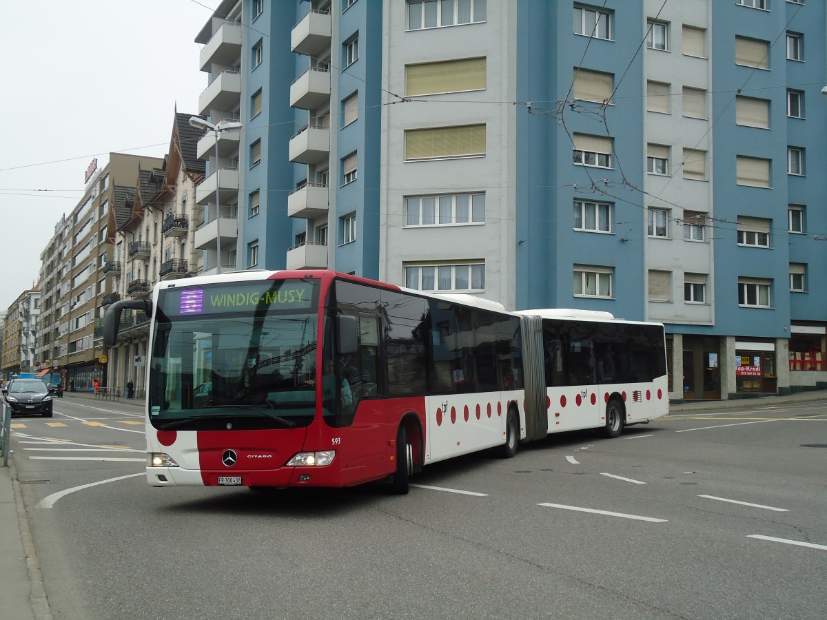 (132'694) - TPF Fribourg - Nr. 597/FR 300'399 - Mercedes am 7. Mrz 2011 in Fribourg, Avenue Beauregard