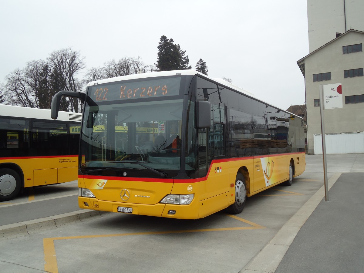 (132'729) - Wieland, Murten - Nr. 50/FR 300'633 - Mercedes (ex Klopfstein, Laupen Nr. 10) am 7. Mrz 2011 beim Bahnhof Ddingen