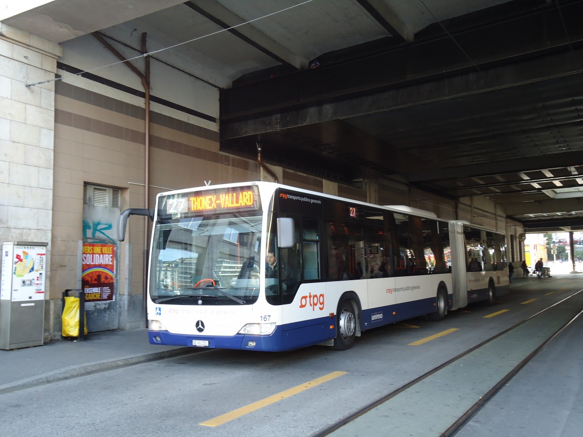 (132'951) - TPG Genve - Nr. 167/GE 960'551 - Mercedes am 10. Mrz 2011 beim Bahnhof Genve