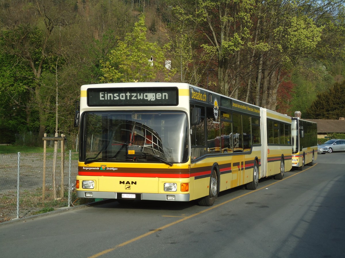 (133'207) - STI Thun - Nr. 72/BE 397'172 - MAN am 11. April 2011 bei der Schifflndte Thun