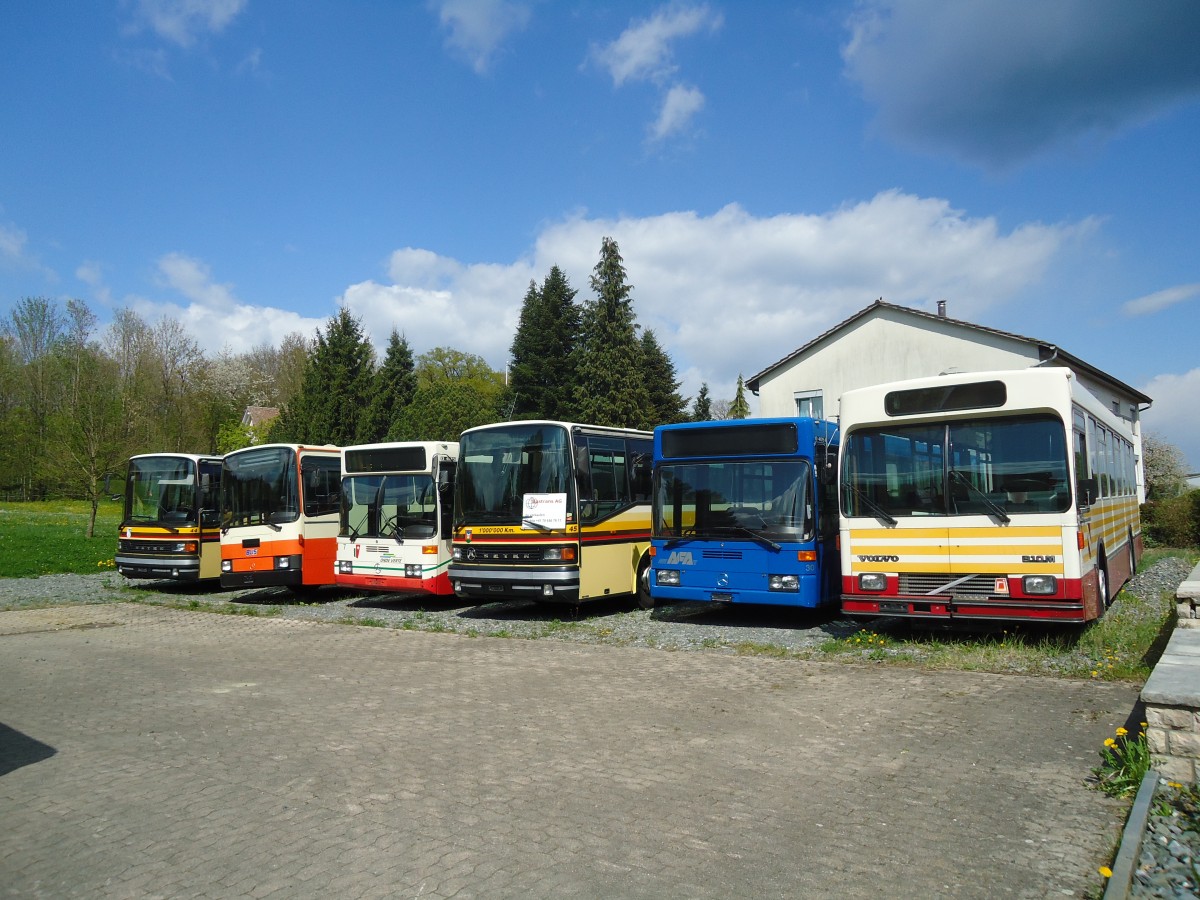 (133'275) - Busland, Burgdorf - Nr. 11 - Volvo/R&J (ex AOE Langnau Nr. 11; ex STI Thun Nr. 33; ex SAT Thun Nr. 33) am 13. April 2011 in Romanshorn, Spitz