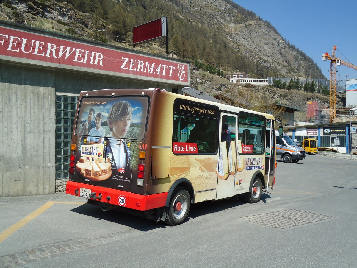 (133'388) - OBZ Zermatt - Nr. 11/VS 164'911 - Vetter am 22. April 2011 in Zermatt, Spiss