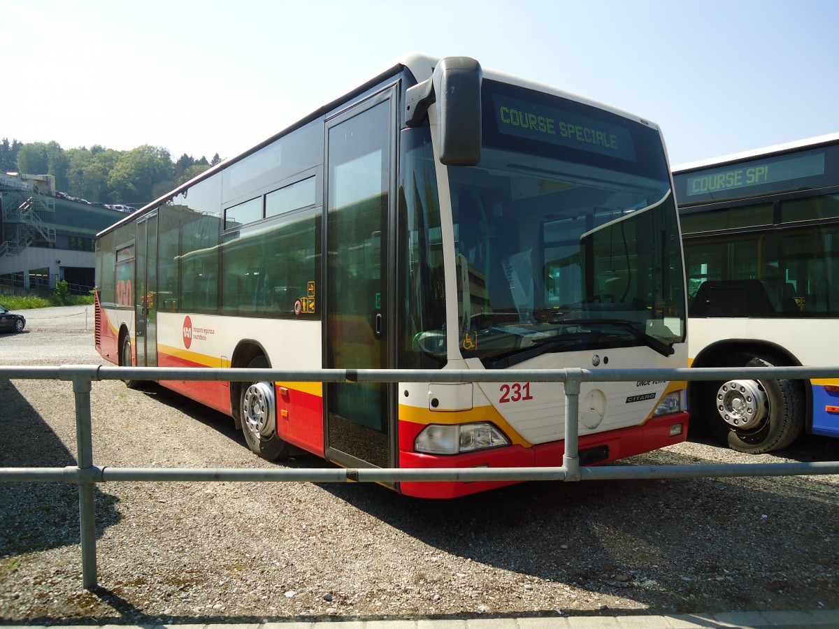 (133'438) - VR La Chaux-de-Fonds - Nr. 231 - Mercedes am 25. April 2011 in Kloten, EvoBus