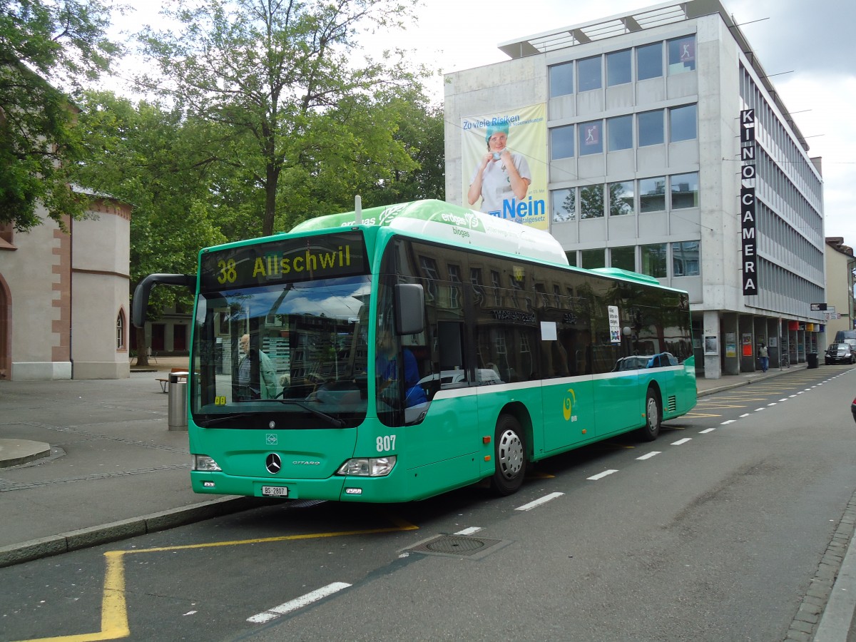 (133'717) - BVB Basel - Nr. 807/BS 2807 - Mercedes am 16. Mai 2011 in Basel, Claraplatz