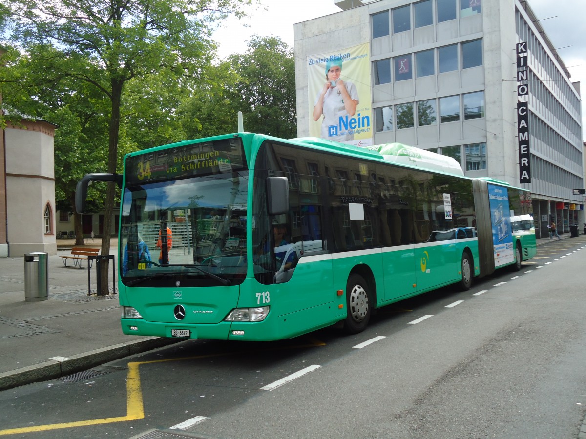 (133'718) - BVB Basel - Nr. 713/BS 6672 - Mercedes am 16. Mai 2011 in Basel, Claraplatz