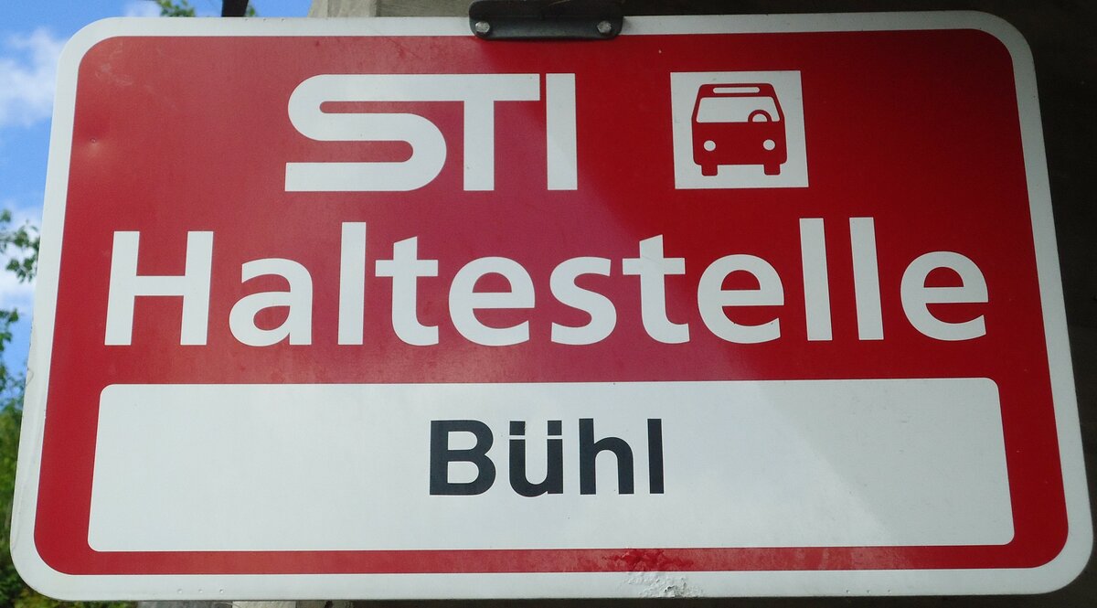 (133'865) - STI-Haltestellenschild - Eriz, Bhl - am 28. Mai 2011