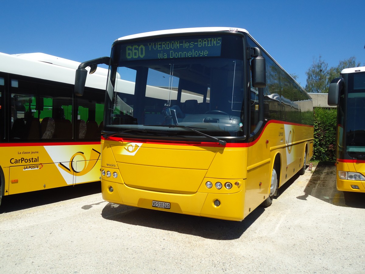 (133'899) - CarPostal Ouest - VD 510'240 - Volvo (ex P 25'161) am 29. Mai 2011 in Yverdon, Garage