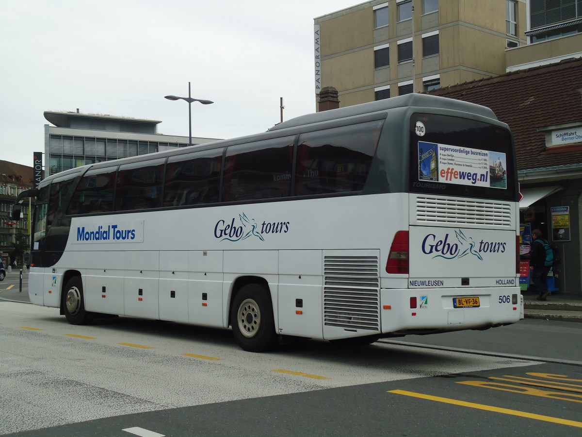 (134'312) - Aus Holland: Gebotours, Nieuwleusen - Nr. 506/BL-VF 36 - Mercedes am 25. Juni 2011 beim Bahnhof Thun