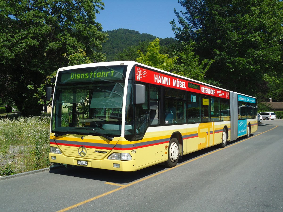 (134'535) - STI Thun - Nr. 109/BE 700'109 - Mercedes am 27. Juni 2011 bei der Schifflndte Thun