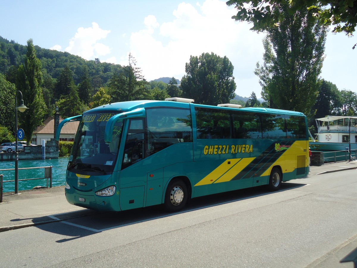 (134'567) - Ghezzi, Rivera - Nr. 6/TI 23'662 - Scania/Irizar am 28. Juni 2011 bei der Schifflndte Thun