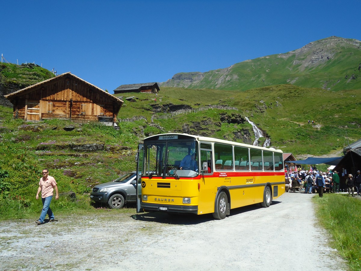 (134'686) - AVG Meiringen - Nr. 74/BE 607'491 - Saurer/R&J (ex P 24'357) am 3. Juli 2011 in Grindelwald, Bachlger