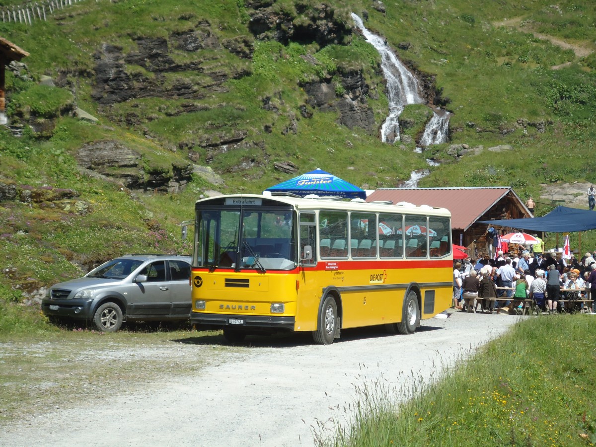 (134'692) - AVG Meiringen - Nr. 74/BE 607'481 - Saurer/R&J (ex P 24'357) am 3. Juli 2011 in Grindelwald, Bachlger