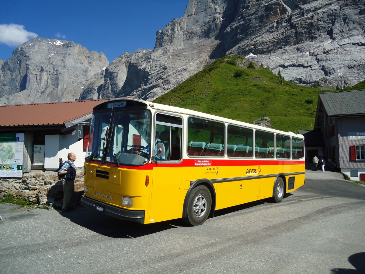 (134'788) - AVG Meiringen - Nr. 74/BE 607'481 - Saurer/R&J (ex P 24'357) am 3. Juli 2011 auf der Grossen Scheidegg