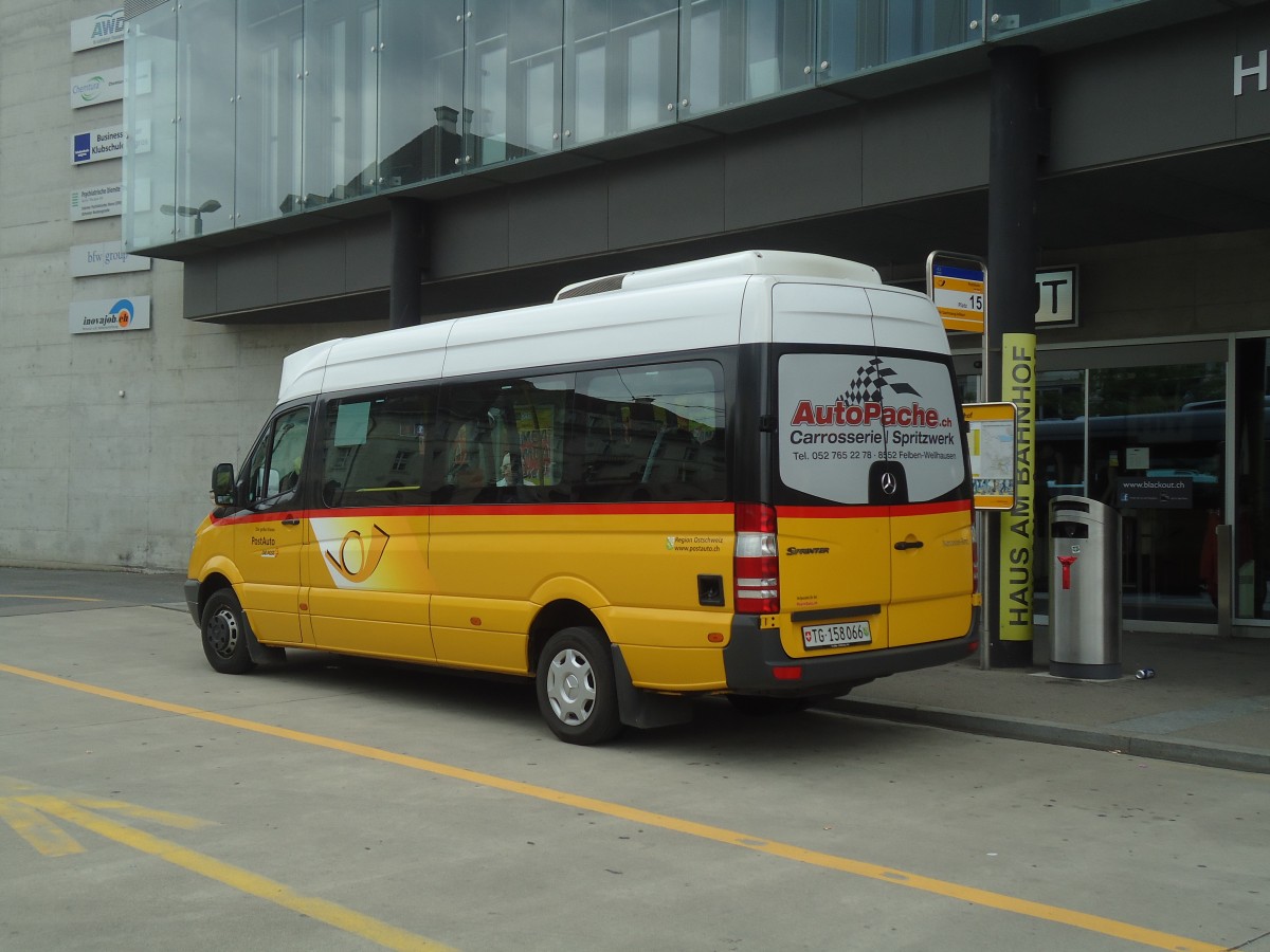 (134'921) - PostAuto Ostschweiz - TG 158'066 - Mercedes am 10. Juli 2011 beim Bahnhof Frauenfeld