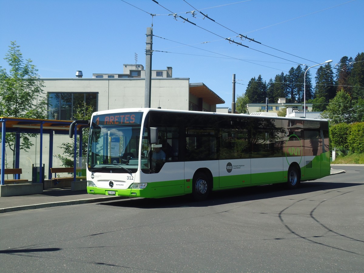 (134'979) - TRN La Chaux-de-Fonds - Nr. 312/NE 26'212 - Mercedes am 11. Juli 2011 in La Chaux-de-Fonds, Recorne