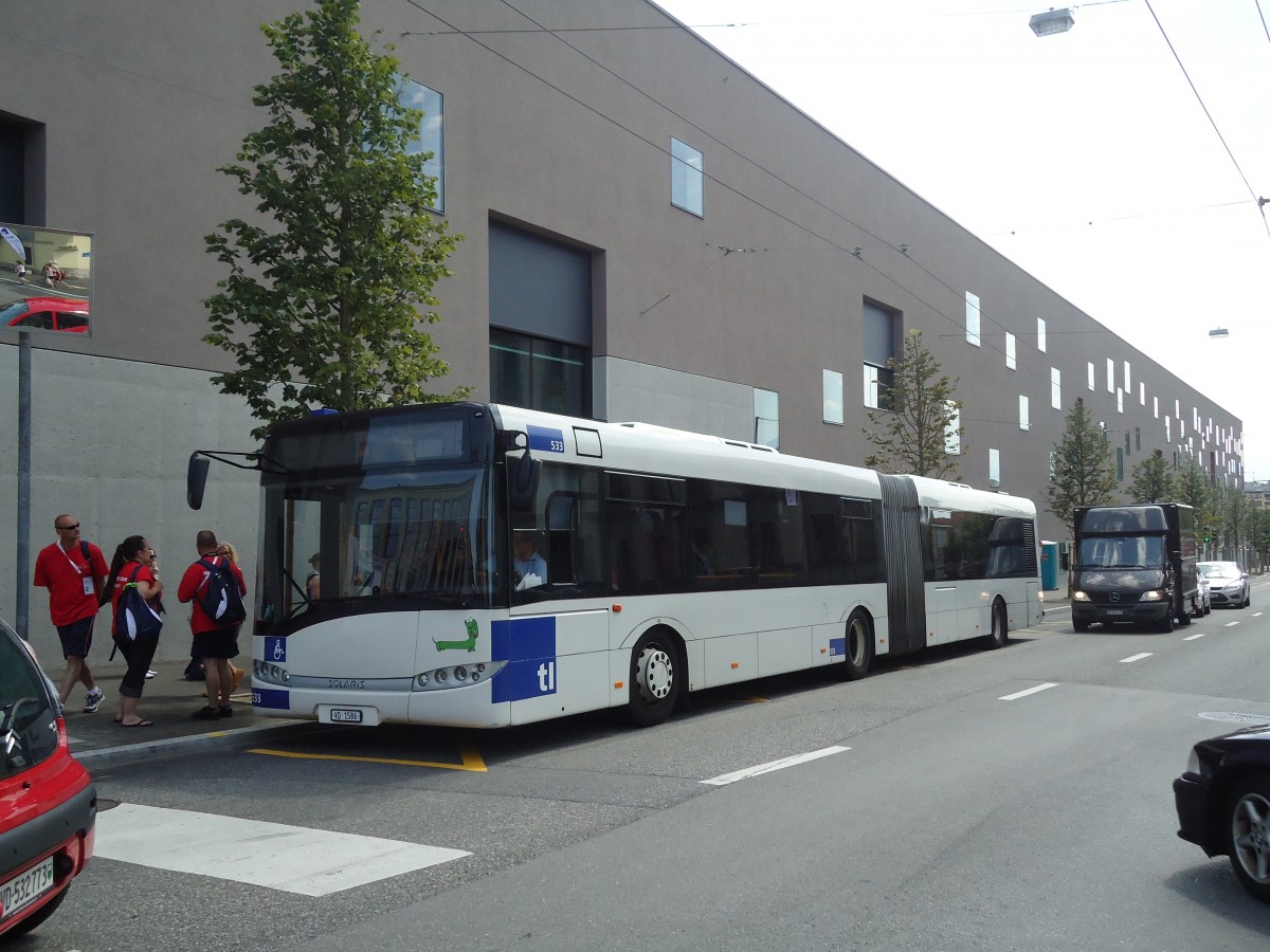 (135'055) - TL Lausanne - Nr. 533/VD 1586 - Solaris am 12. Juli 2011 in Lausanne, Beaulieu