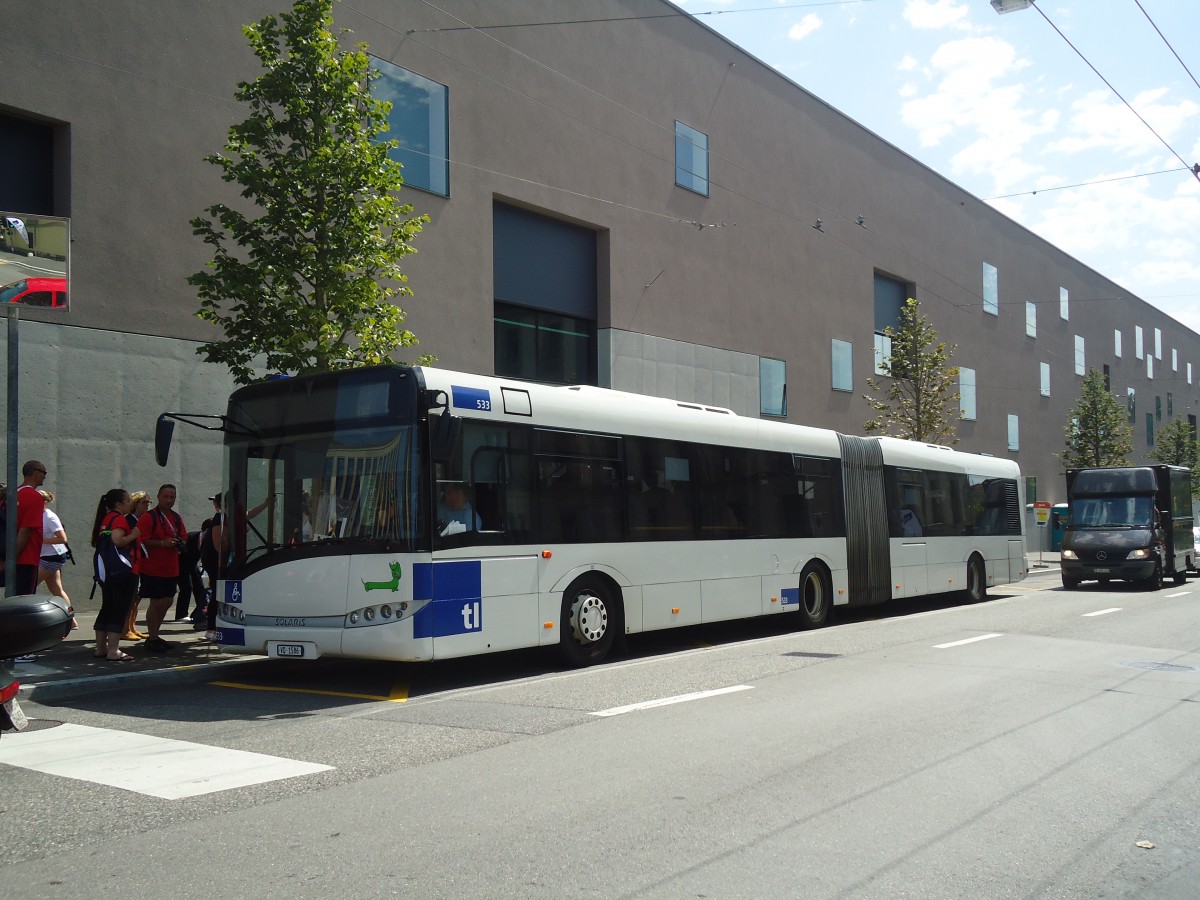 (135'056) - TL Lausanne - Nr. 533/VD 1586 - Solaris am 12. Juli 2011 in Lausanne, Beaulieu