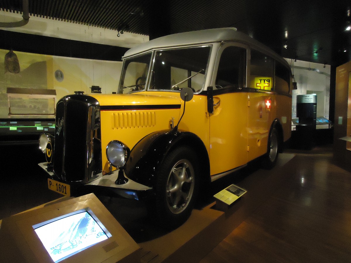 (135'134) - PTT-Regie - P 1601 - Saurer/Saurer (ex Nussbaumer, Ganterschwil) am 13. Juli 2011 in Bern, Museum fr Kommunikation