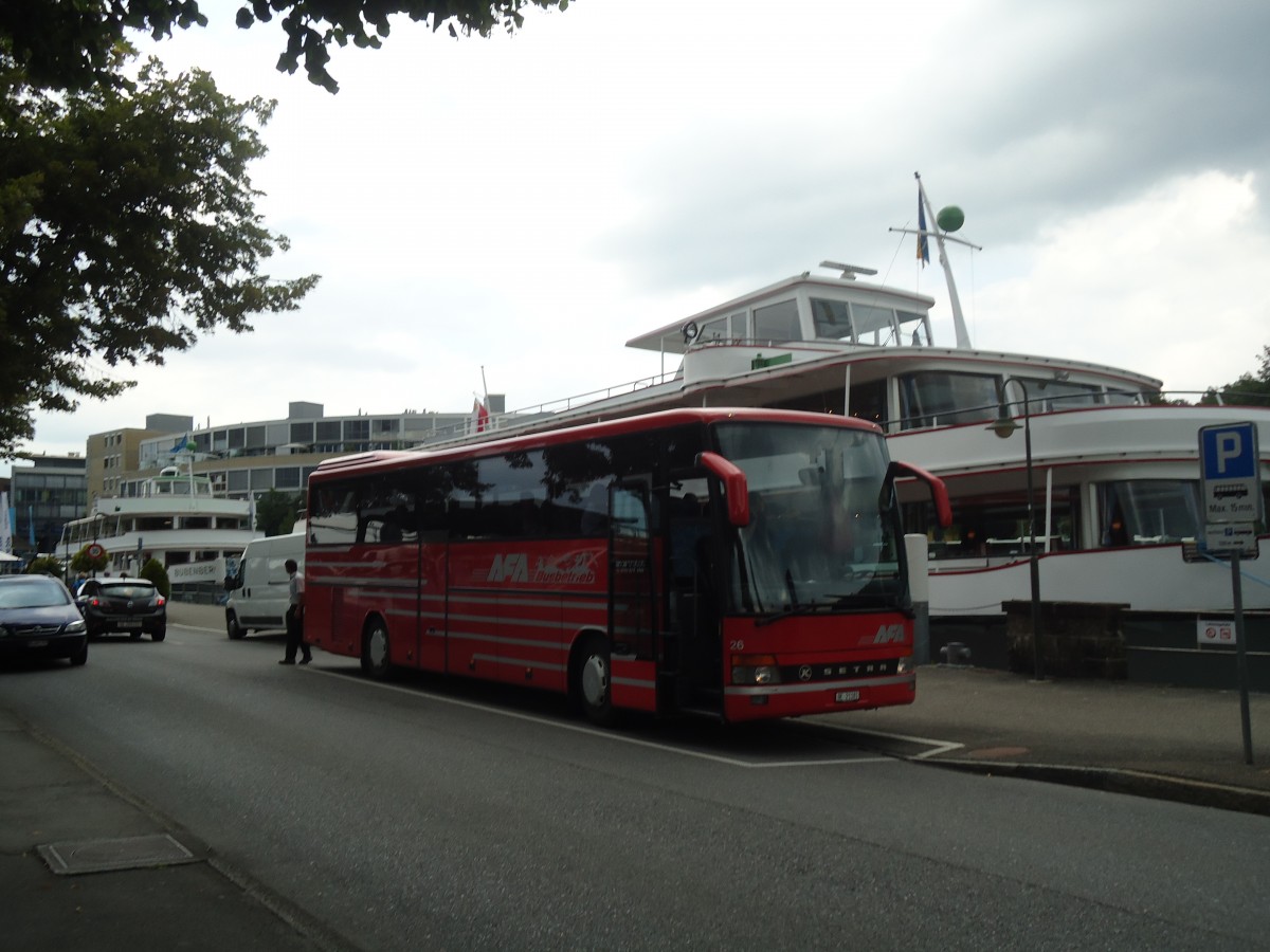 (135'345) - AFA Adelboden - Nr. 26/BE 21'181 - Setra (ex Nr. 16; ex Frhlich, D-Ludwigshafen/Rhein) am 30. Juli 2011 bei der Schifflndte Thun