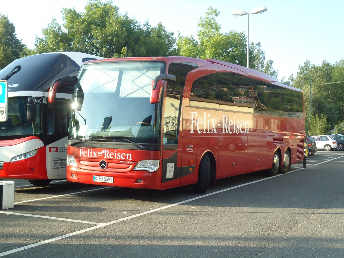 (135'545) - Aus Deutschland: Felix-Reisen, Kln - Nr. 3/K-MA 5591 - Mercedes am 19. August 2011 in Thun, Seestrasse