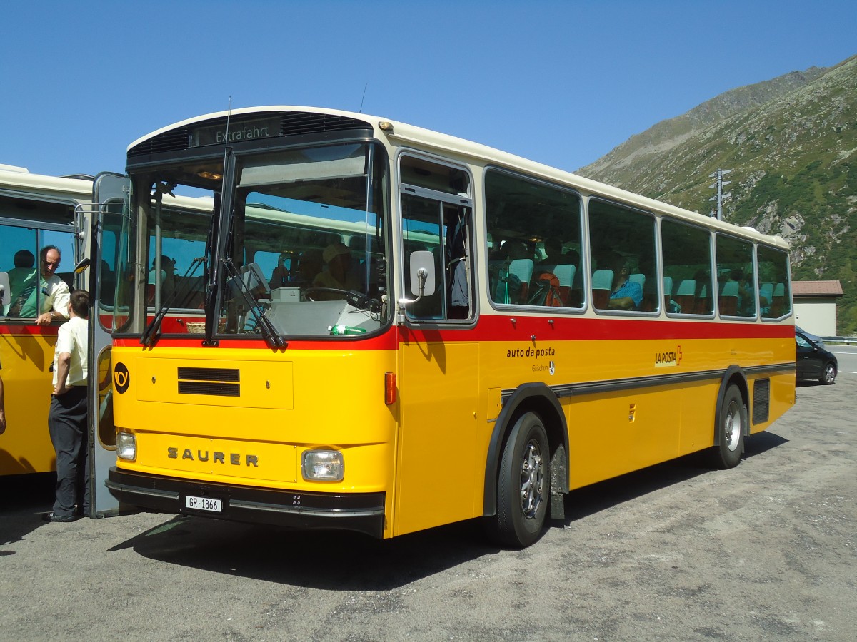 (135'732) - Mark, Andeer - GR 1866 - Saurer/R&J (ex PostAuto Graubnden; ex P 24'350) am 21. August 2011 in Mtteli