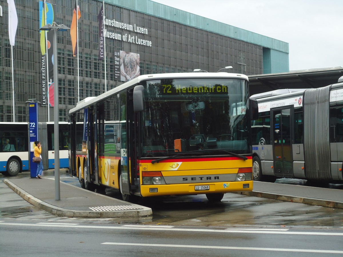 (135'841) - Stirnimann, Neuenkirch - Nr. 46/LU 15'068 - Setra am 5. September 2011 beim Bahnhof Luzern