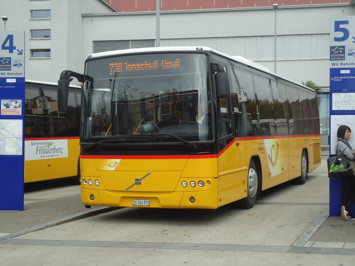 (135'903) - Schmidt, Jonschwil - SG 344'970 - Volvo am 14. September 2011 beim Bahnhof Wil