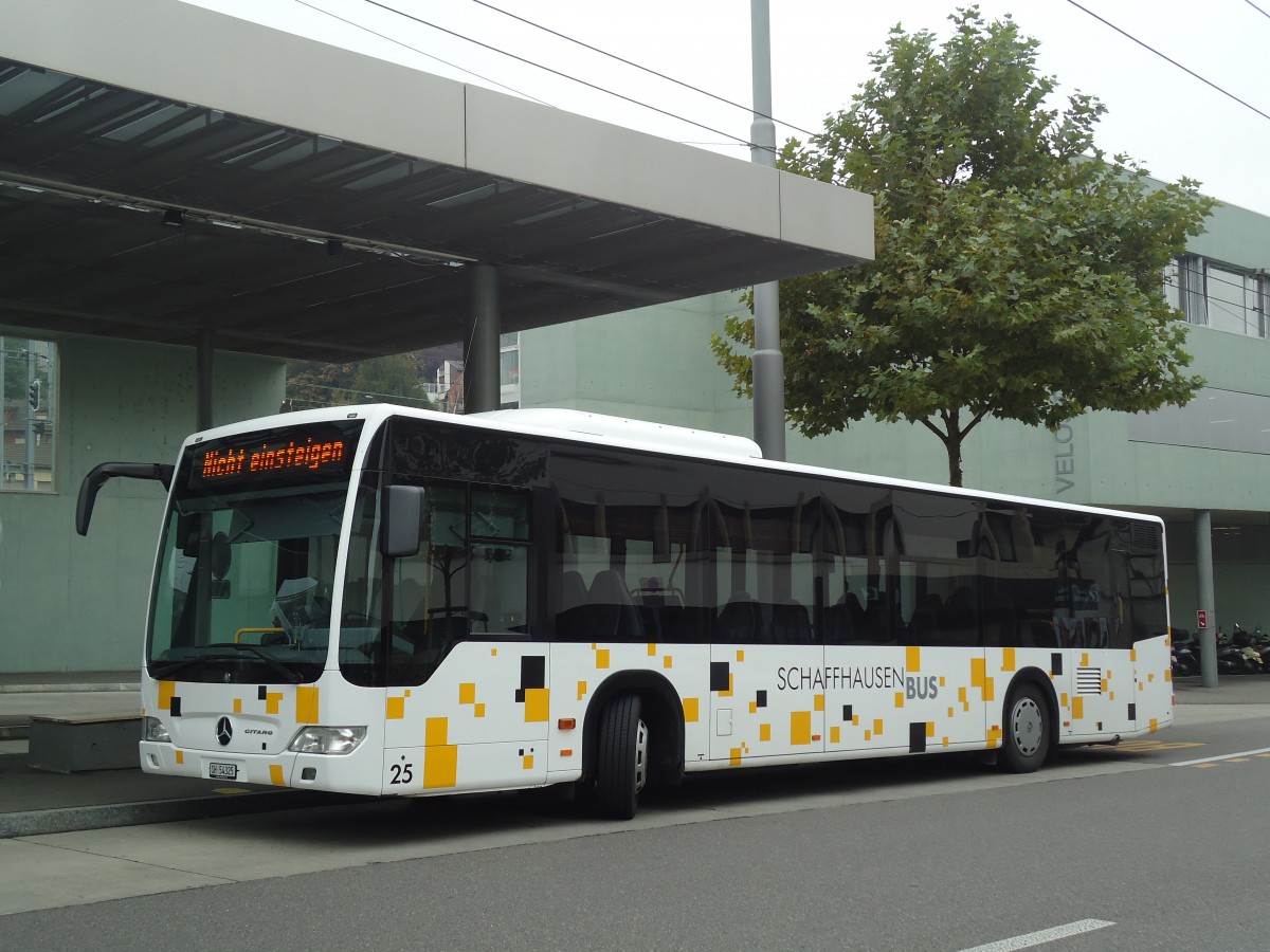 (136'023) - SB Schaffhausen - Nr. 25/SH 54'325 - Mercedes am 25. September 2011 beim Bahnhof Schaffhausen