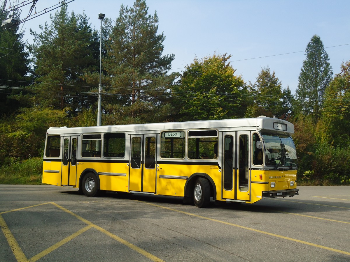 (136'047) - Wanner, Schleitheim - SH 58'045 - Saurer/Hess (ex Ruklic, Schaffhausen; ex VBSH Schaffhausen Nr. 40; ex VBSH Schaffhausen Nr. 19) am 25. September 2011 in Schaffhausen, Busdepot VBSH